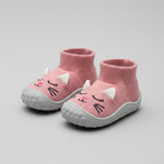 Kids non-slip floor socks with anti-skid TPE sole for toddlers learning to walk indoors